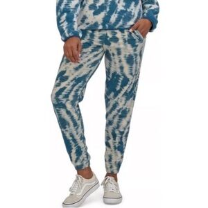 Patagonia Tie-Dye Joggers in Blue and Cream